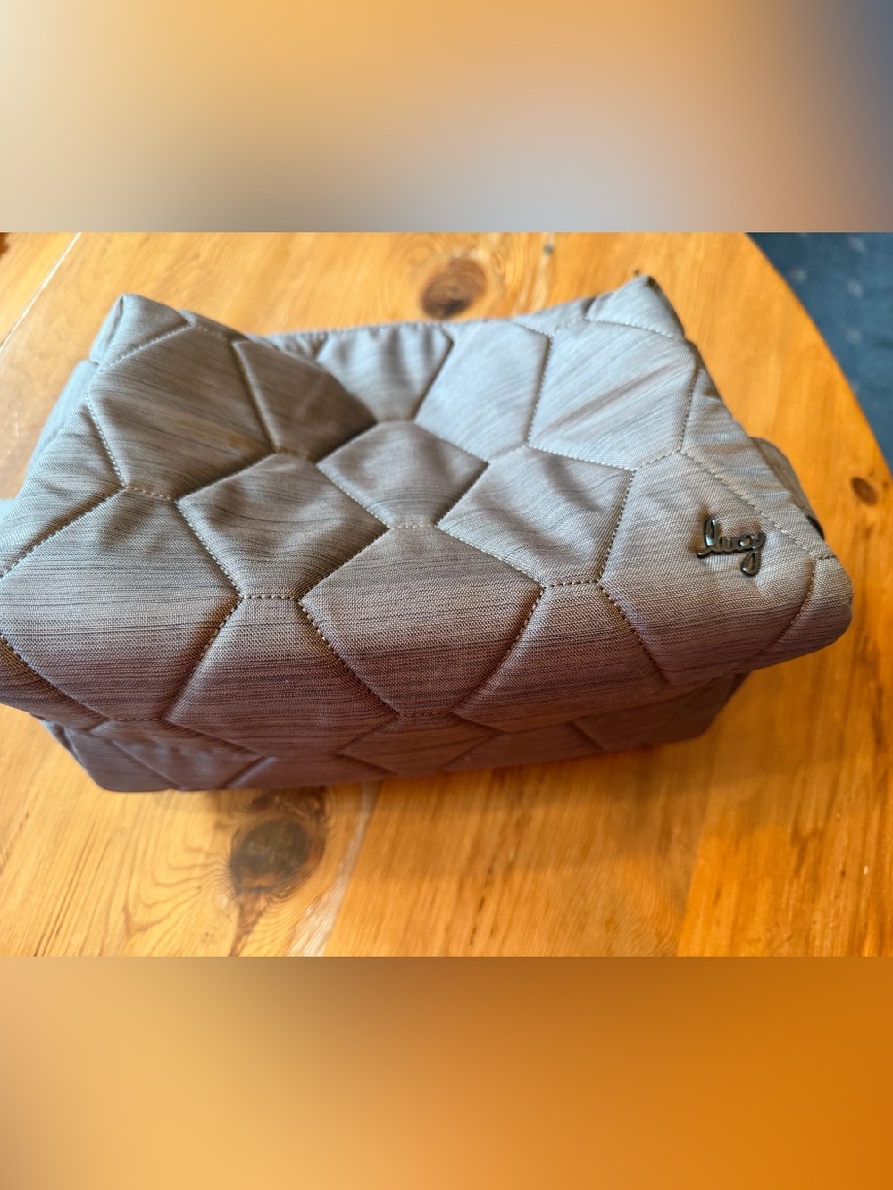 lug Quilted Gray Travel Cosmetic Bag